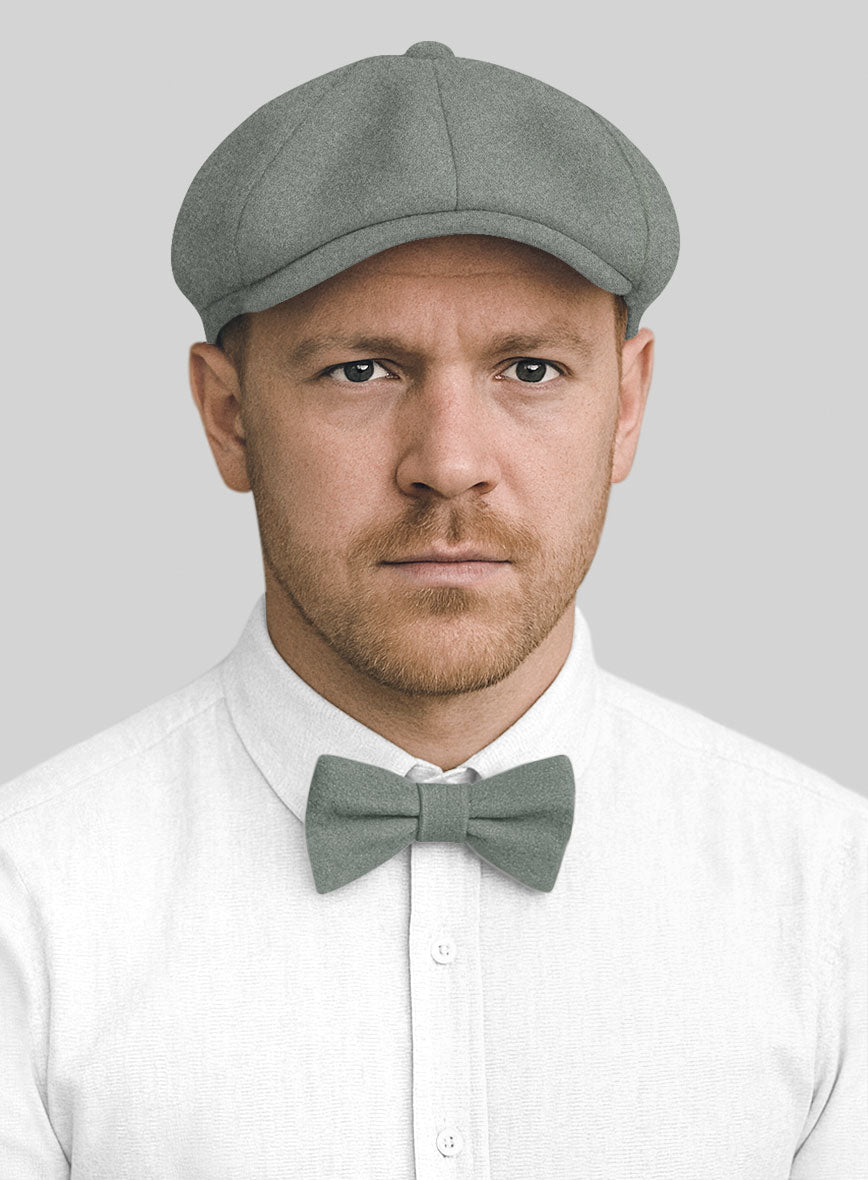 Naples Milano Sage Green Tweed Newsboy Cap - StudioSuits
