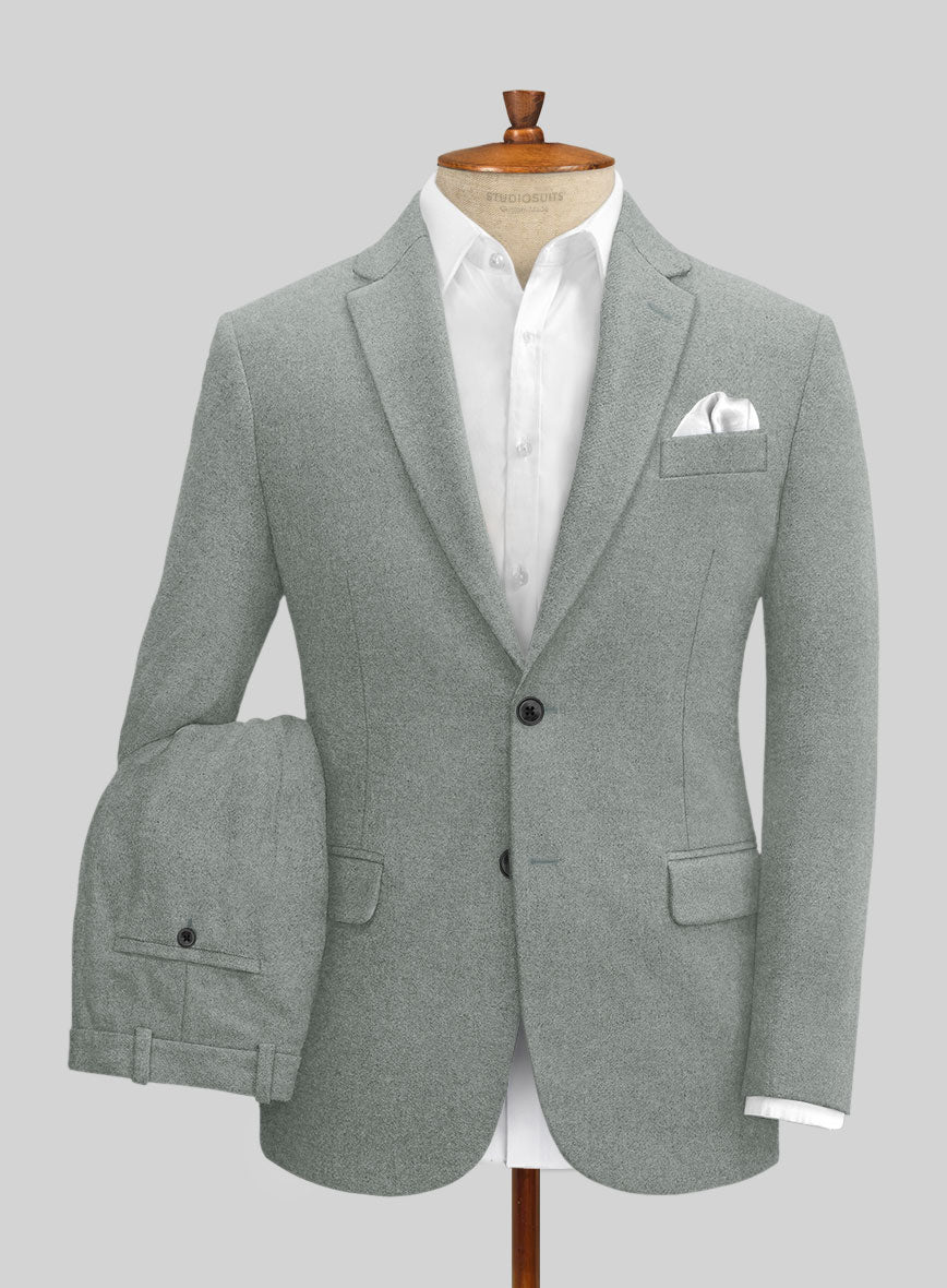 Naples Milano Sage Green Tweed Suit - StudioSuits