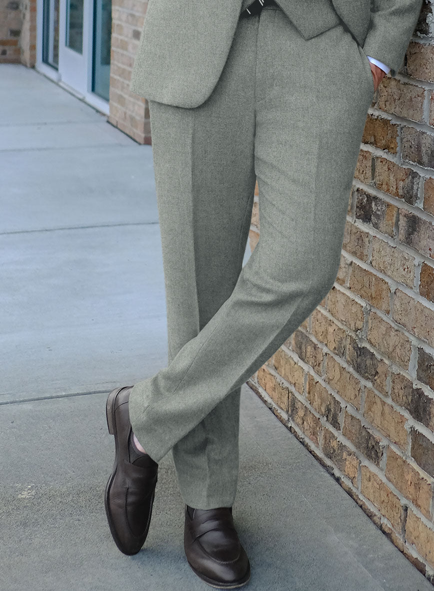 Naples Milano Sage Green Tweed Suit - StudioSuits