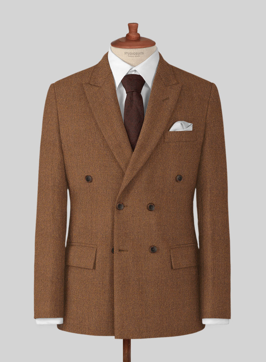 Naples Mink Brown Tweed Suit - StudioSuits