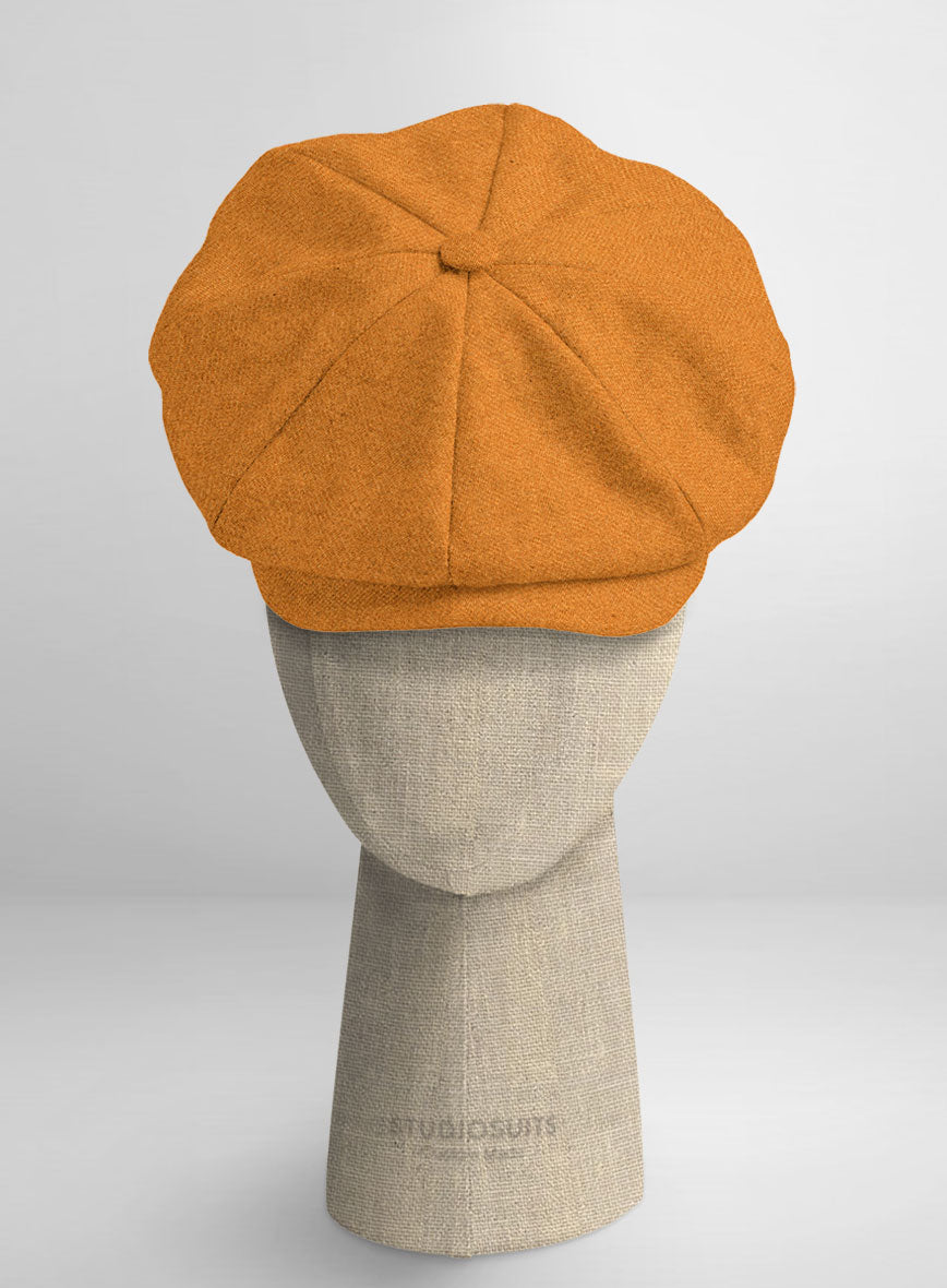 Naples Mustard Tweed Newsboy Cap - StudioSuits