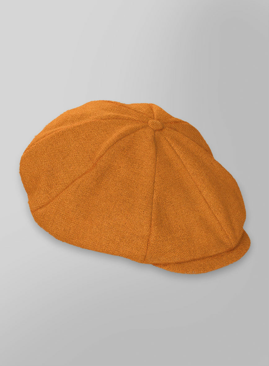 Naples Mustard Tweed Newsboy Cap - StudioSuits
