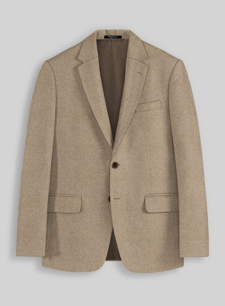 Naples Muted Beige Tweed Jacket - StudioSuits