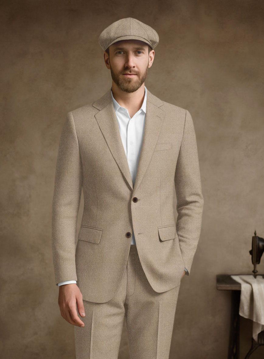 Naples Muted Beige Tweed Jacket - StudioSuits