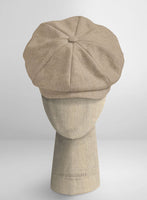 Naples Muted Beige Tweed Newsboy Cap - StudioSuits