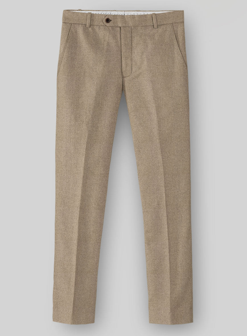 Naples Muted Beige Tweed Pants - StudioSuits