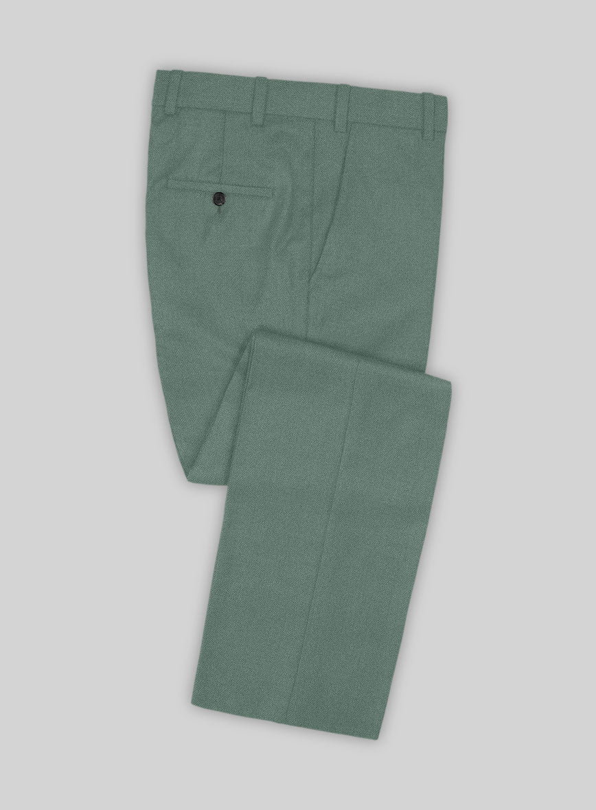 Naples Muted Green Tweed Pants - StudioSuits