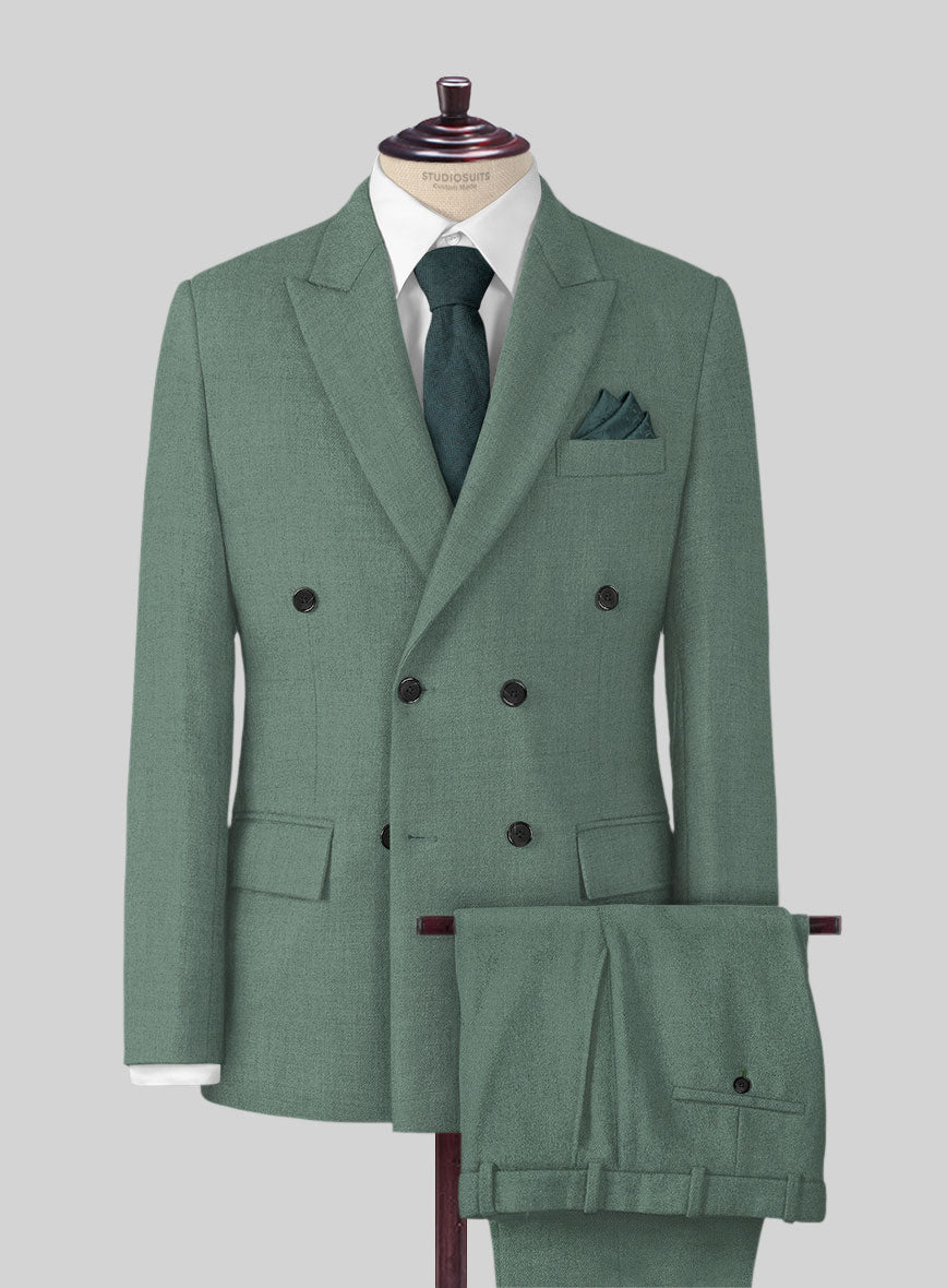 Naples Muted Green Tweed Suit - StudioSuits