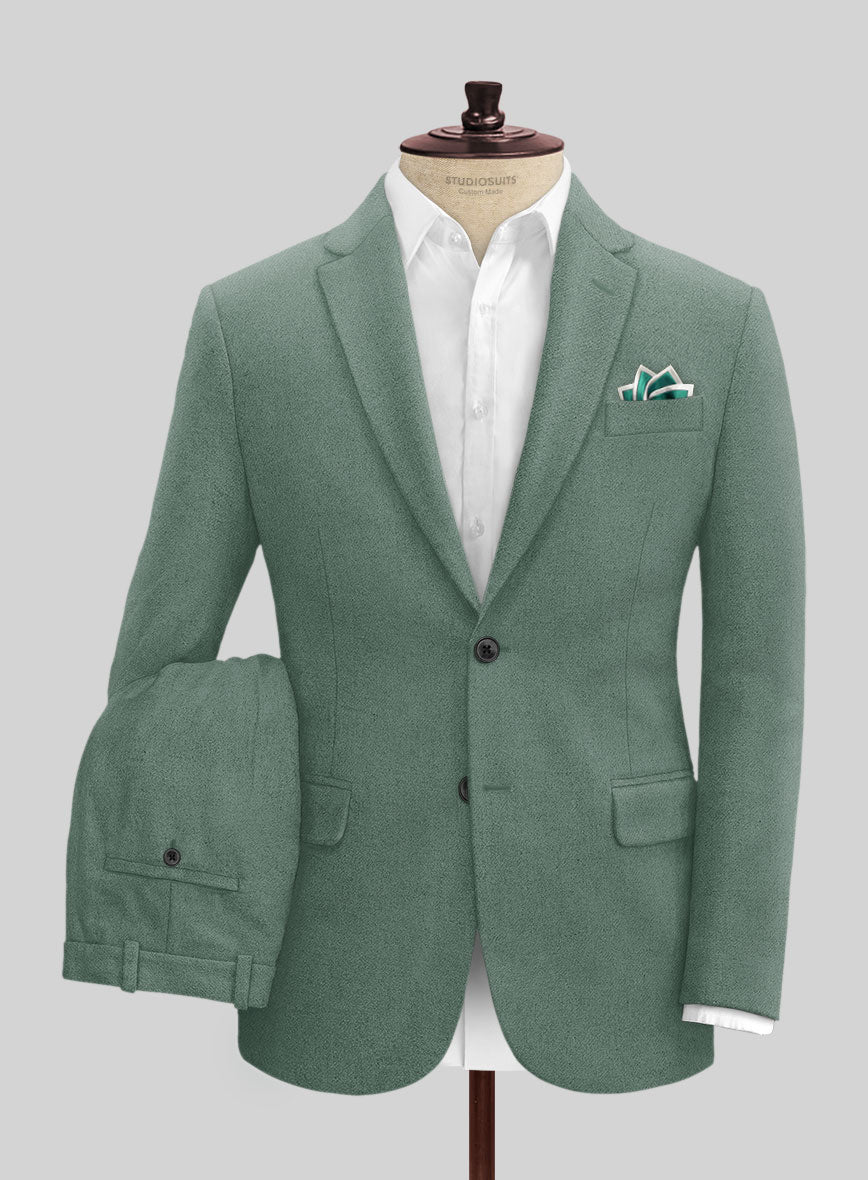 Naples Muted Green Tweed Suit - StudioSuits