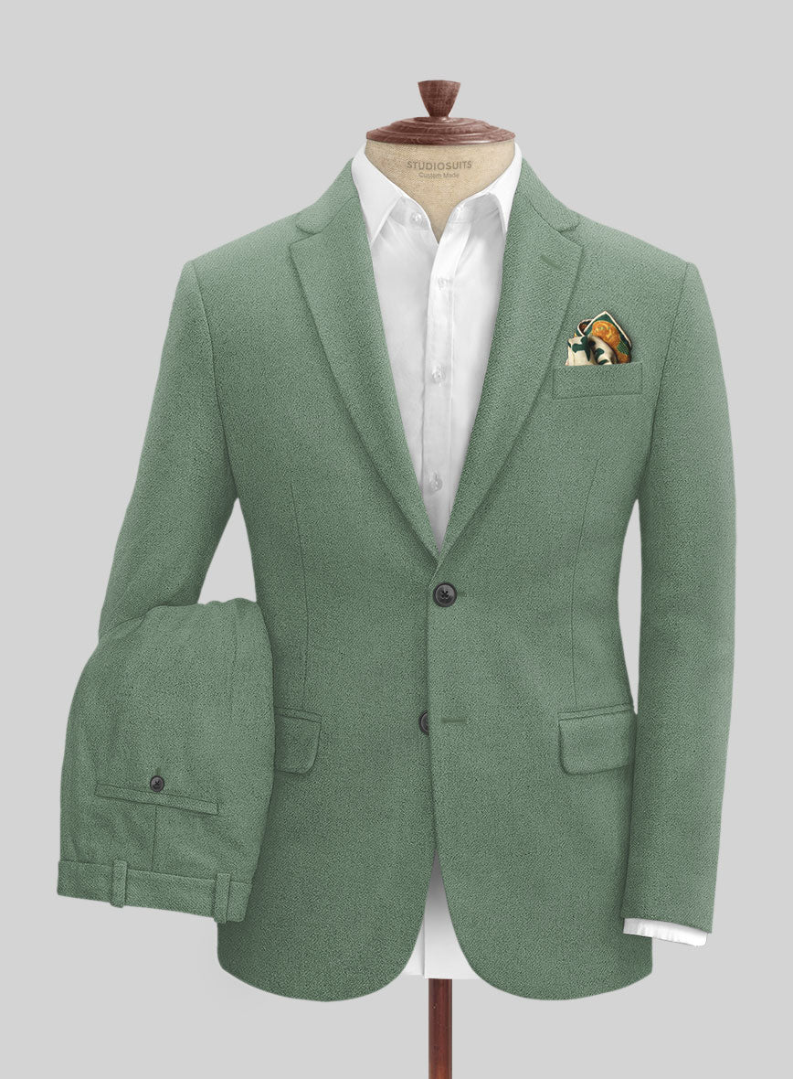 Naples Notte Green Tweed Suit - StudioSuits