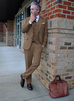 Naples Oak Wood Tweed Suit - StudioSuits