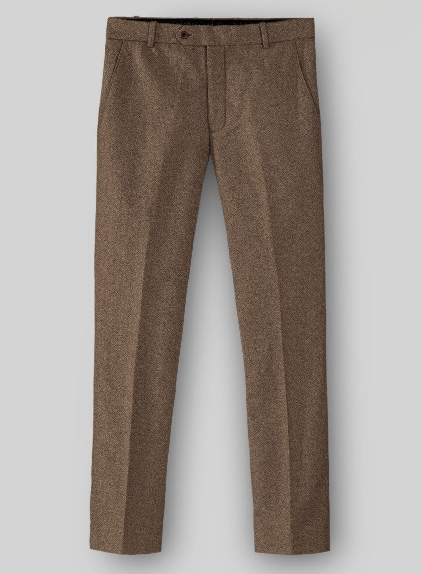 Naples Oak Wood Tweed Pants - StudioSuits