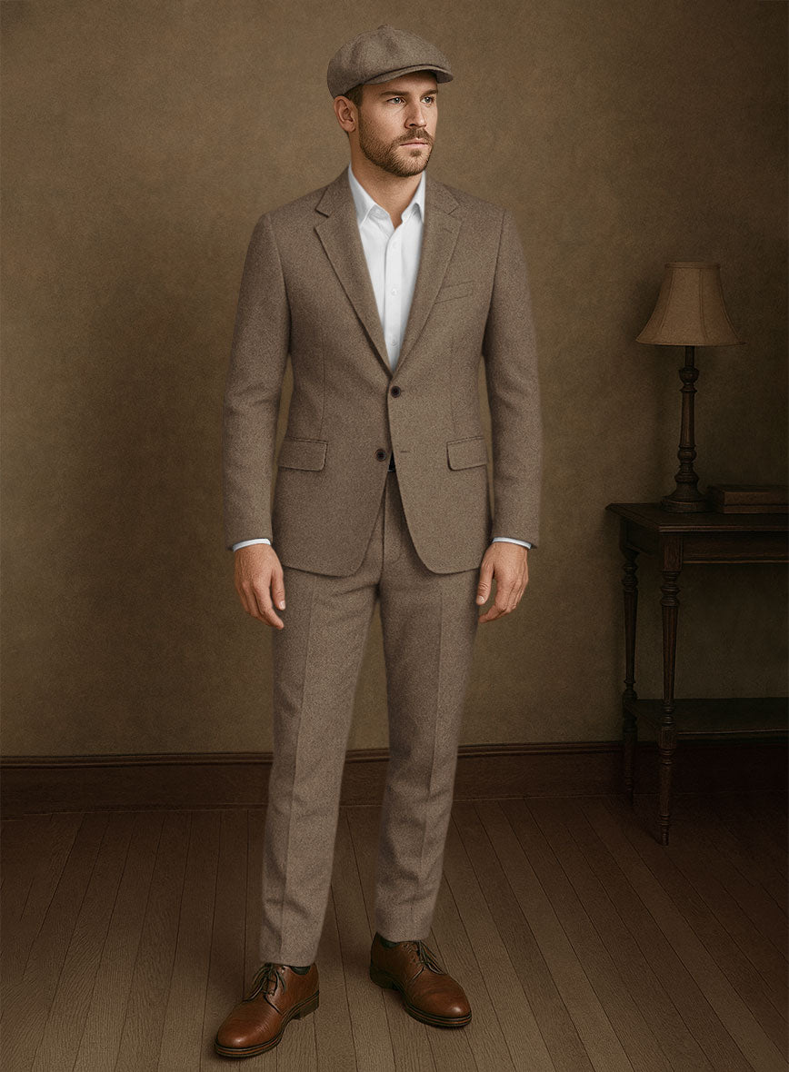 Naples Oak Wood Tweed Suit - StudioSuits