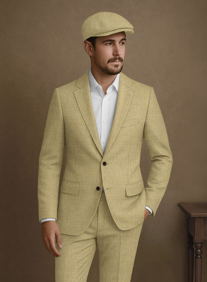 Naples Ochre Yellow Tweed Jacket - StudioSuits
