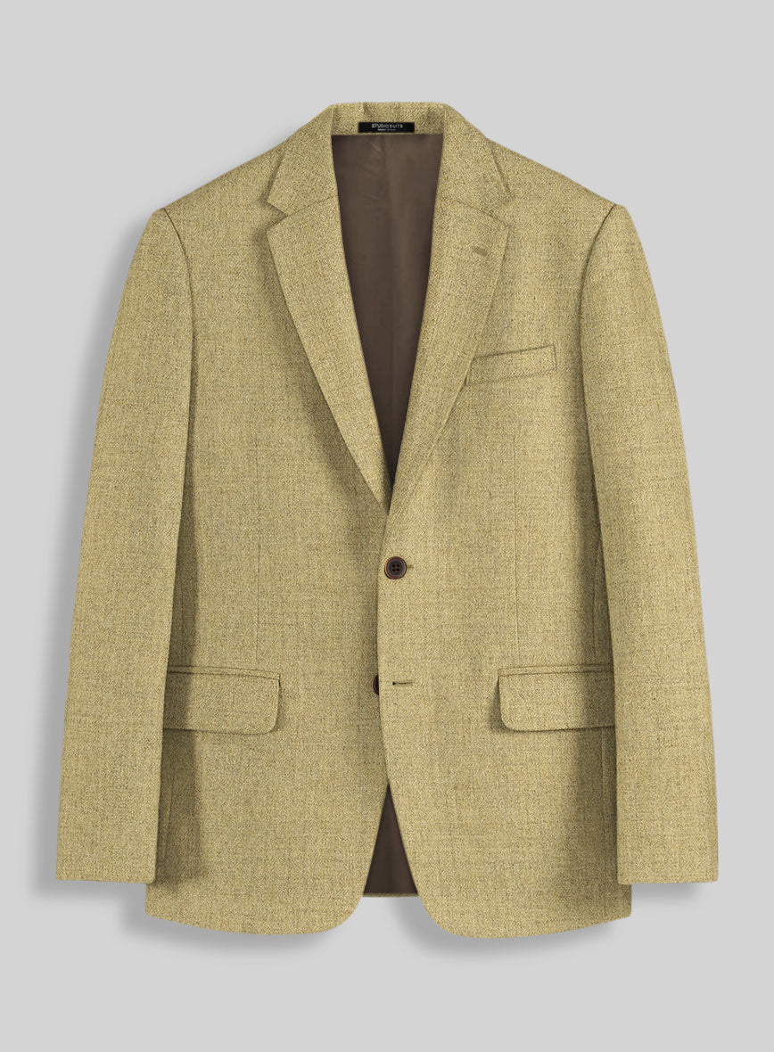 Naples Ochre Yellow Tweed Jacket - StudioSuits