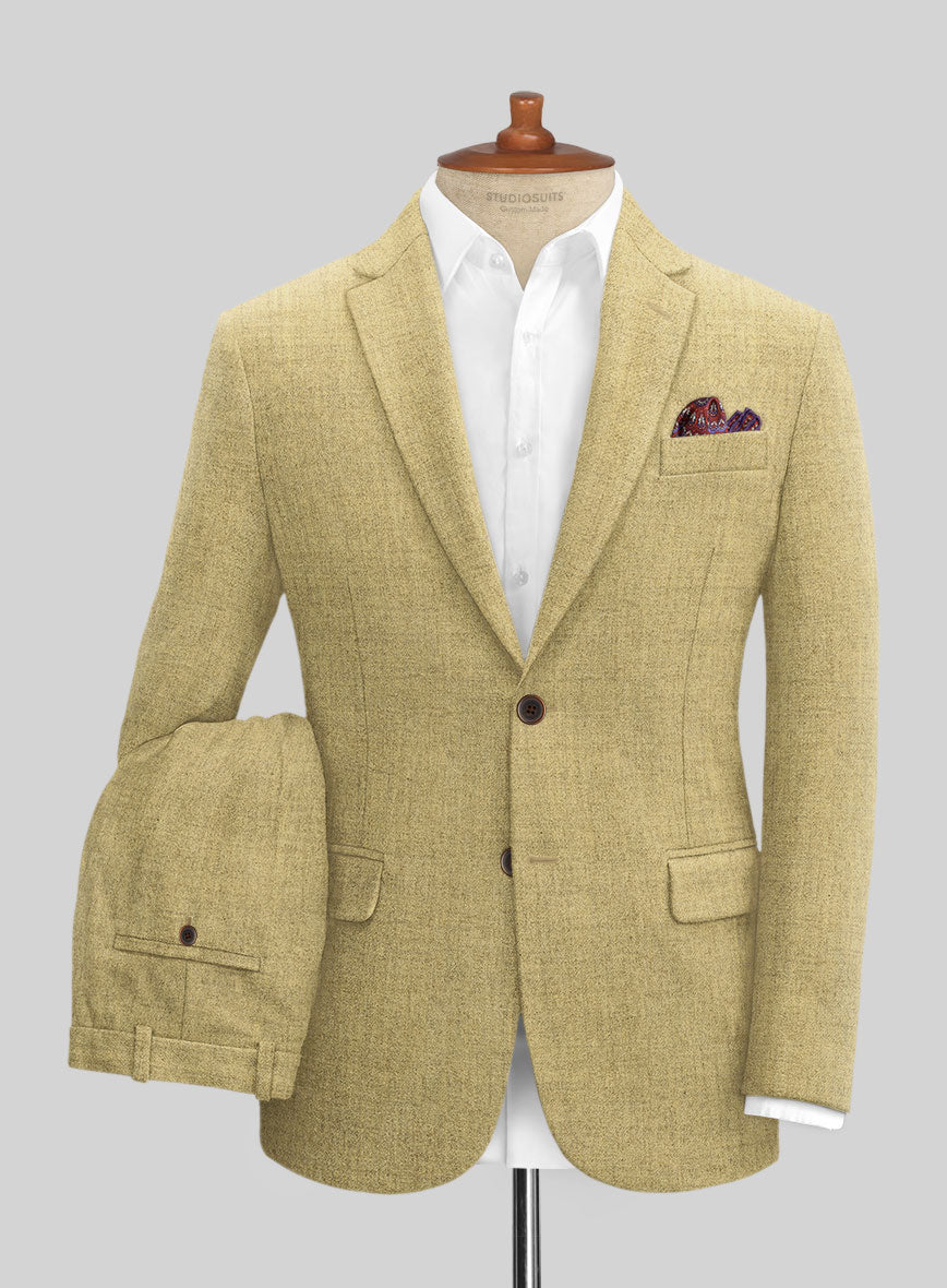 Naples Ochre Yellow Tweed Suit - StudioSuits