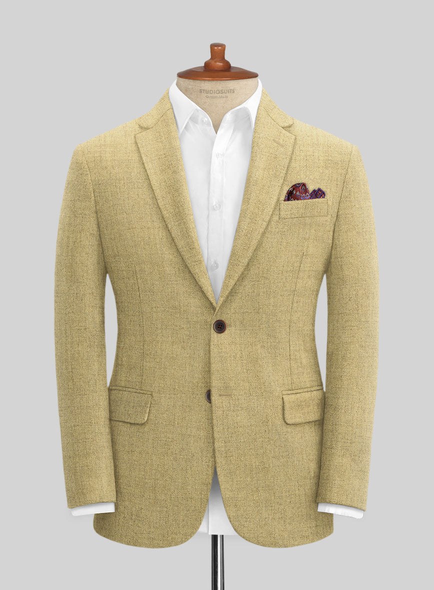 Naples Ochre Yellow Tweed Jacket - StudioSuits