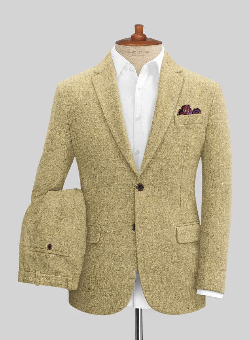 Naples Ochre Yellow Tweed Suit - StudioSuits