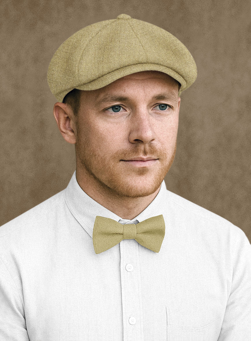 Naples Ochre Yellow Tweed Newsboy Cap - StudioSuits