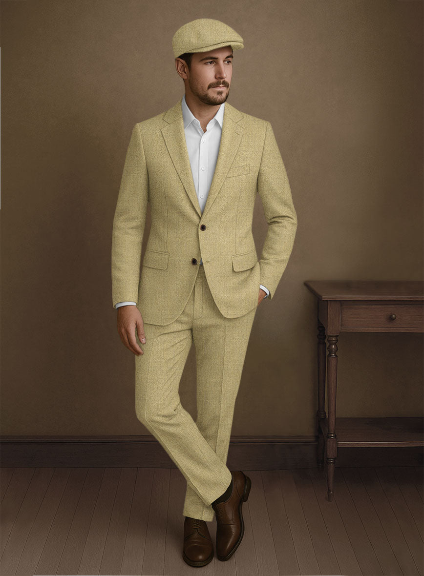 Naples Ochre Yellow Tweed Suit - StudioSuits