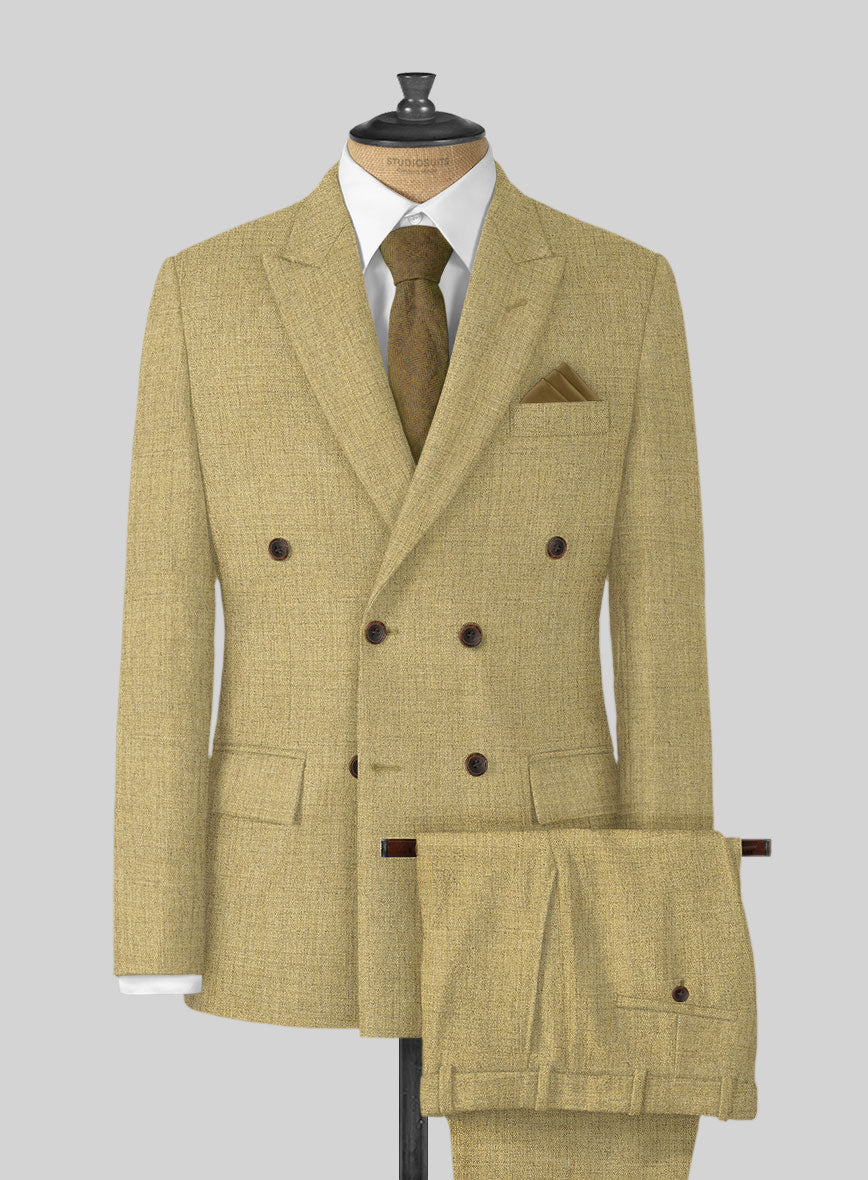 Naples Ochre Yellow Tweed Suit - StudioSuits