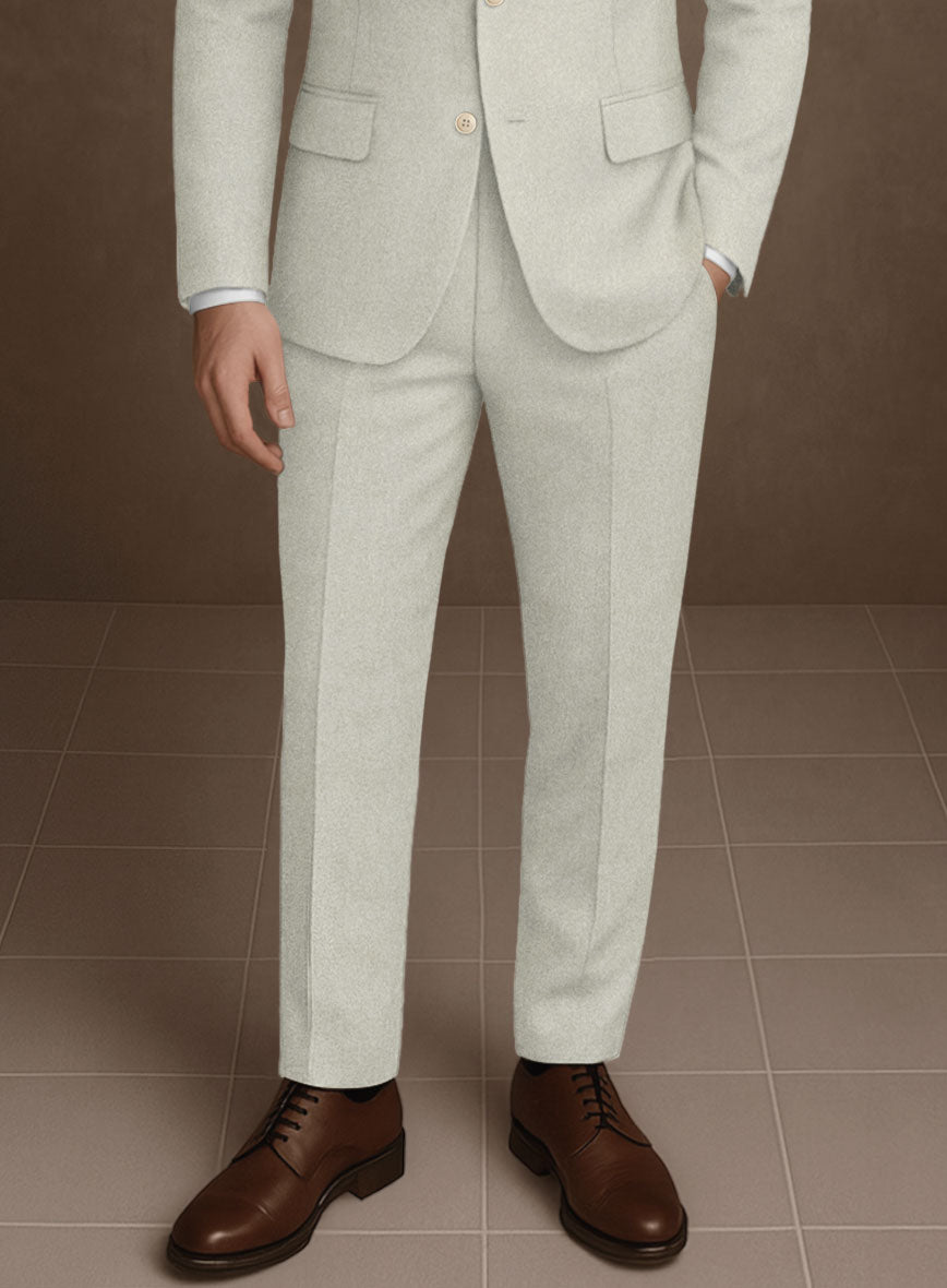 Naples Off White Tweed Pants - StudioSuits