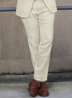 Naples Off White Tweed Pants - StudioSuits