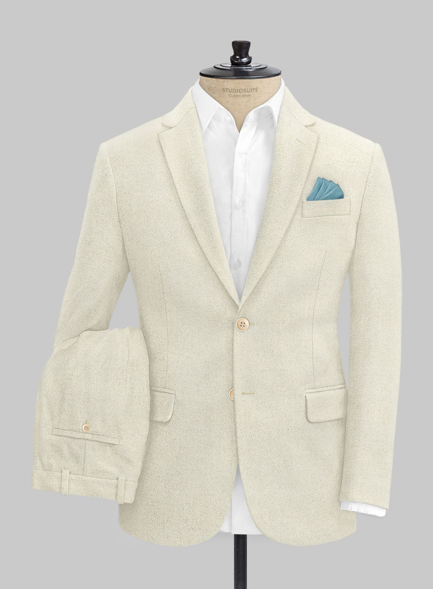 Naples Off White Tweed Suit - StudioSuits