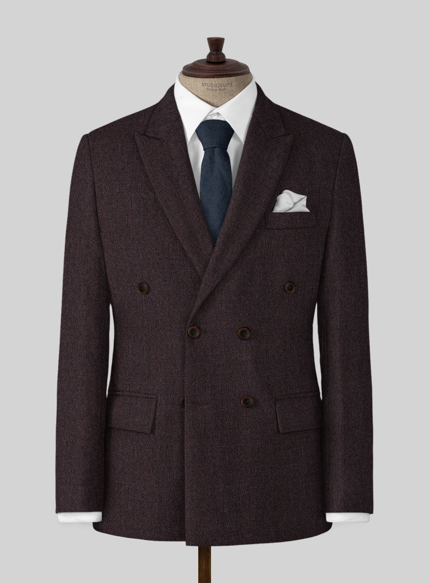 Naples Opera Wine Tweed Jacket - StudioSuits