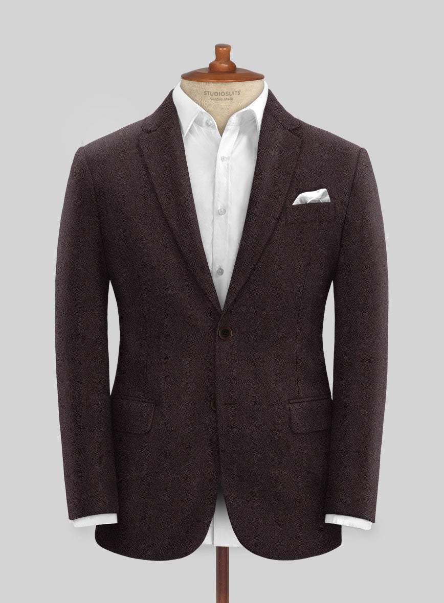 Naples Opera Wine Tweed Jacket - StudioSuits
