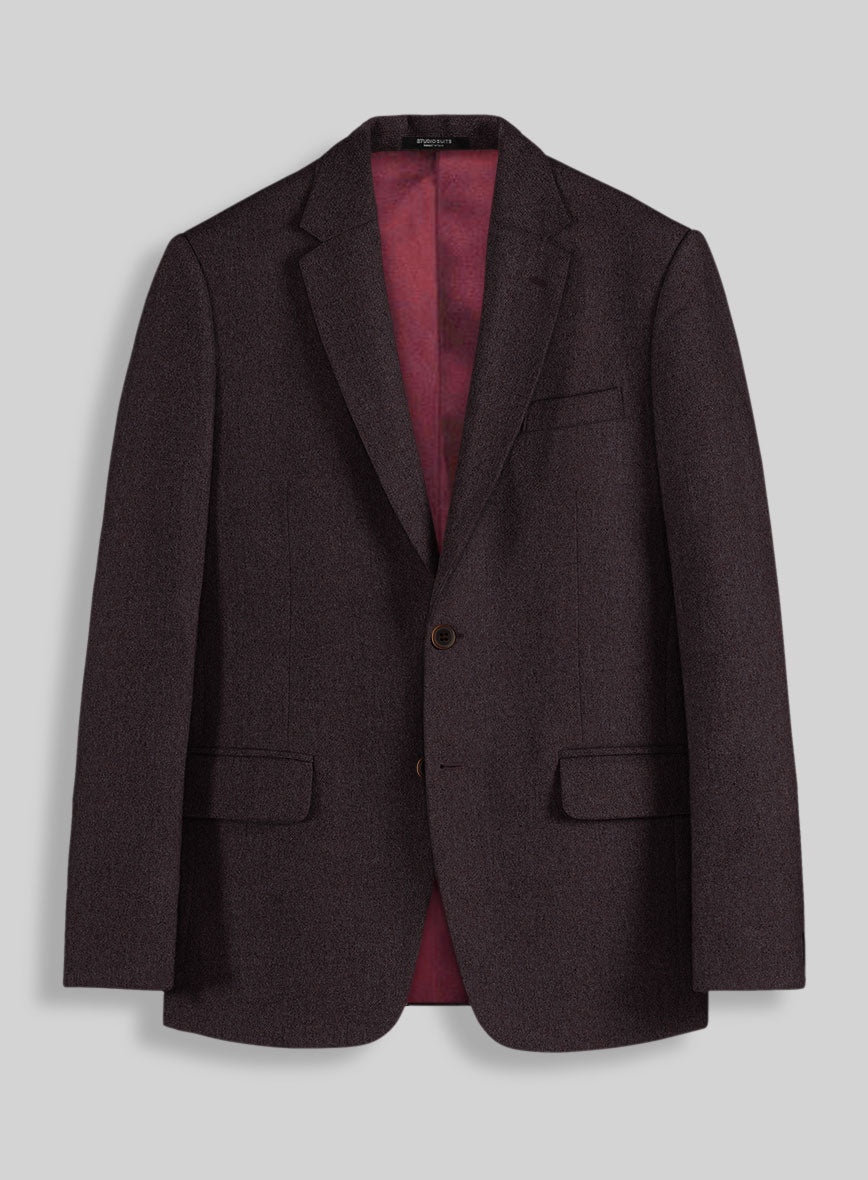Naples Opera Wine Tweed Jacket - StudioSuits