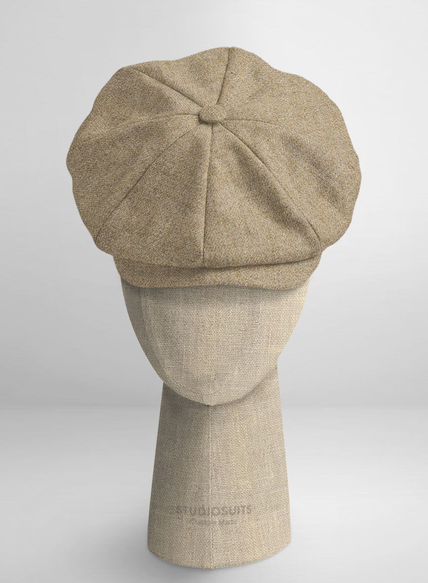 Naples Pine Tweed Newsboy Cap - StudioSuits