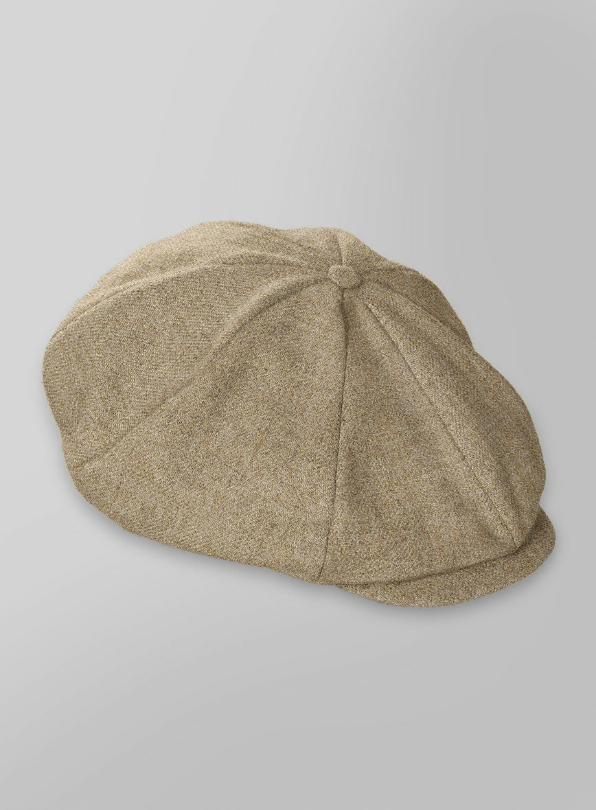 Naples Pine Tweed Newsboy Cap - StudioSuits