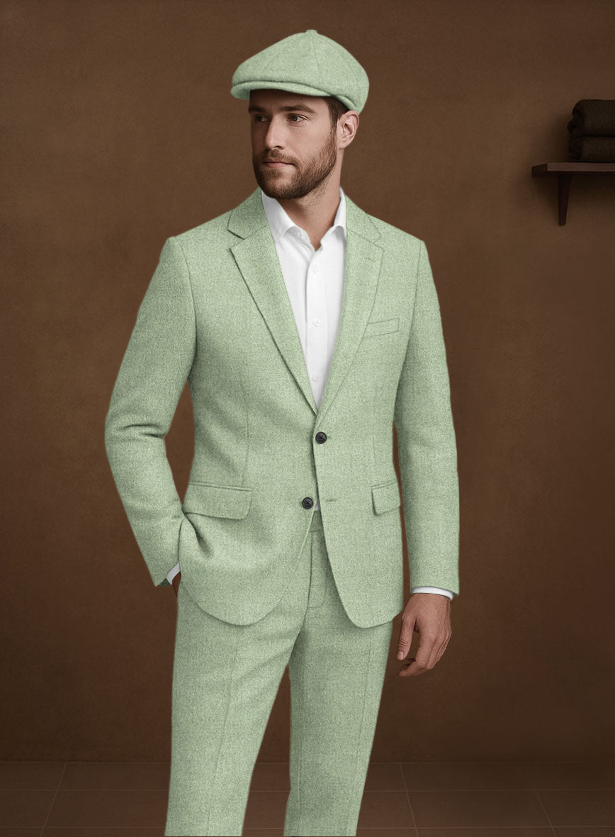 Naples Pista Green Tweed Jacket - StudioSuits