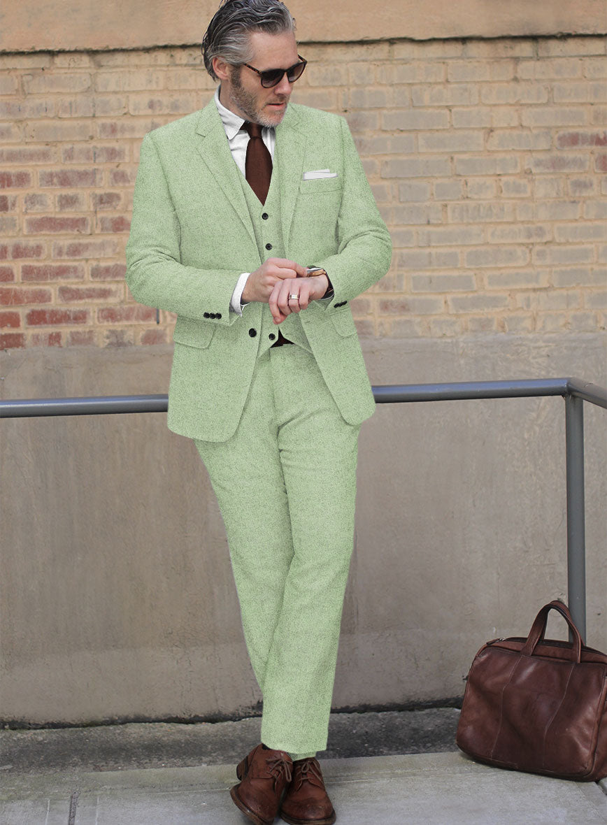 Naples Pista Green Tweed Suit - StudioSuits