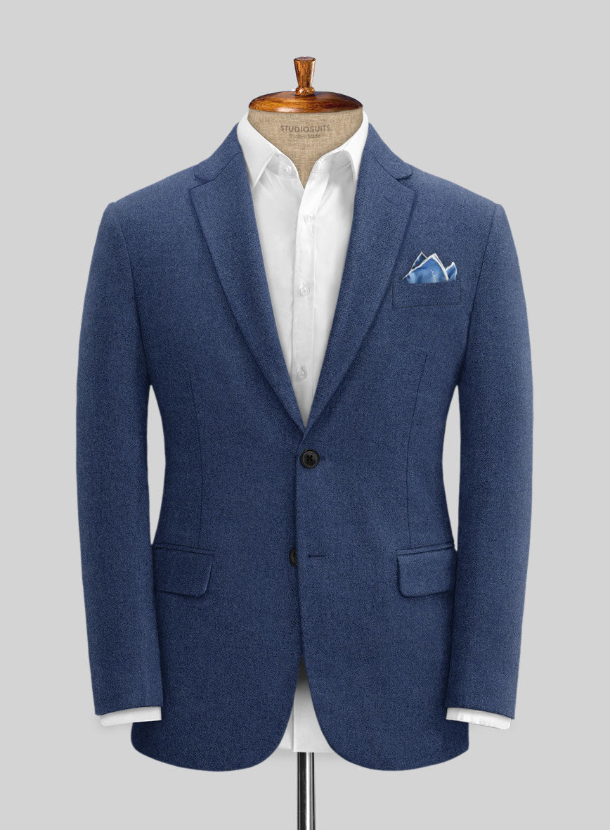 Naples Powder Blue Tweed Jacket - StudioSuits