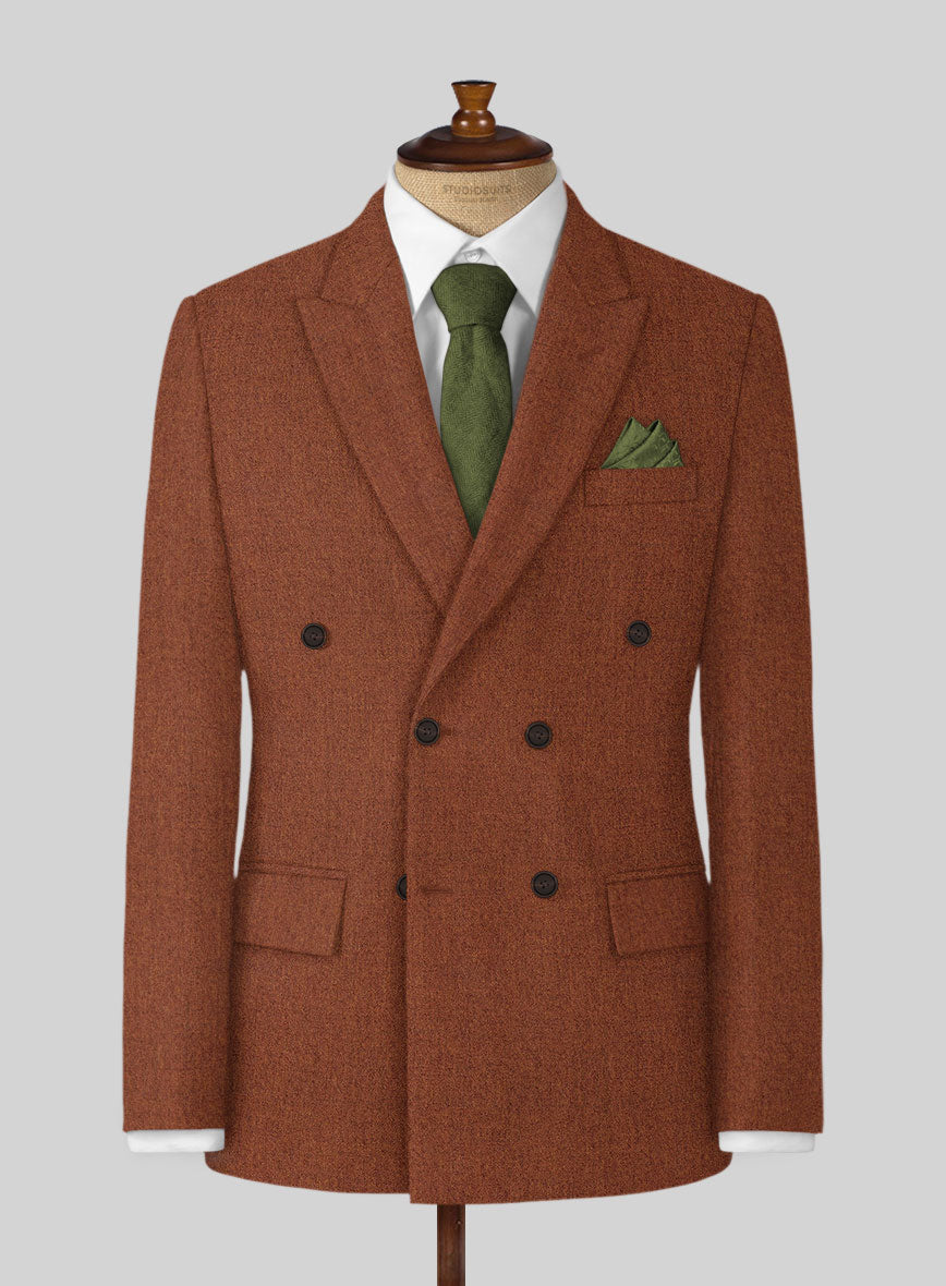 Naples Prego Rust Tweed Jacket - StudioSuits