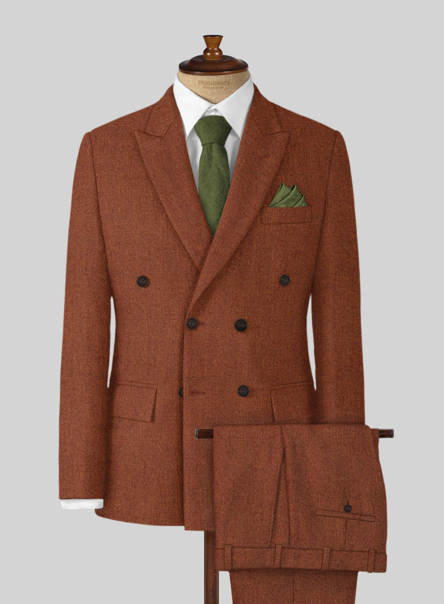 Naples Prego Rust Tweed Suit - StudioSuits