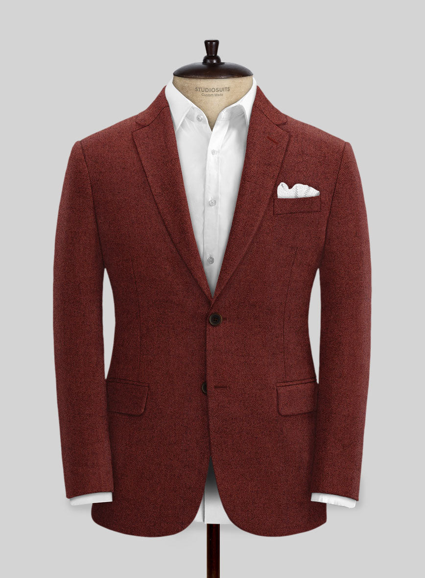 Naples Raw Red Tweed Suit - StudioSuits