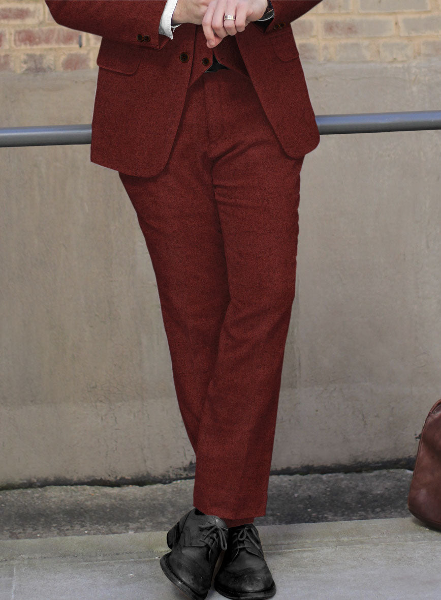 Naples Raw Red Tweed Suit - StudioSuits