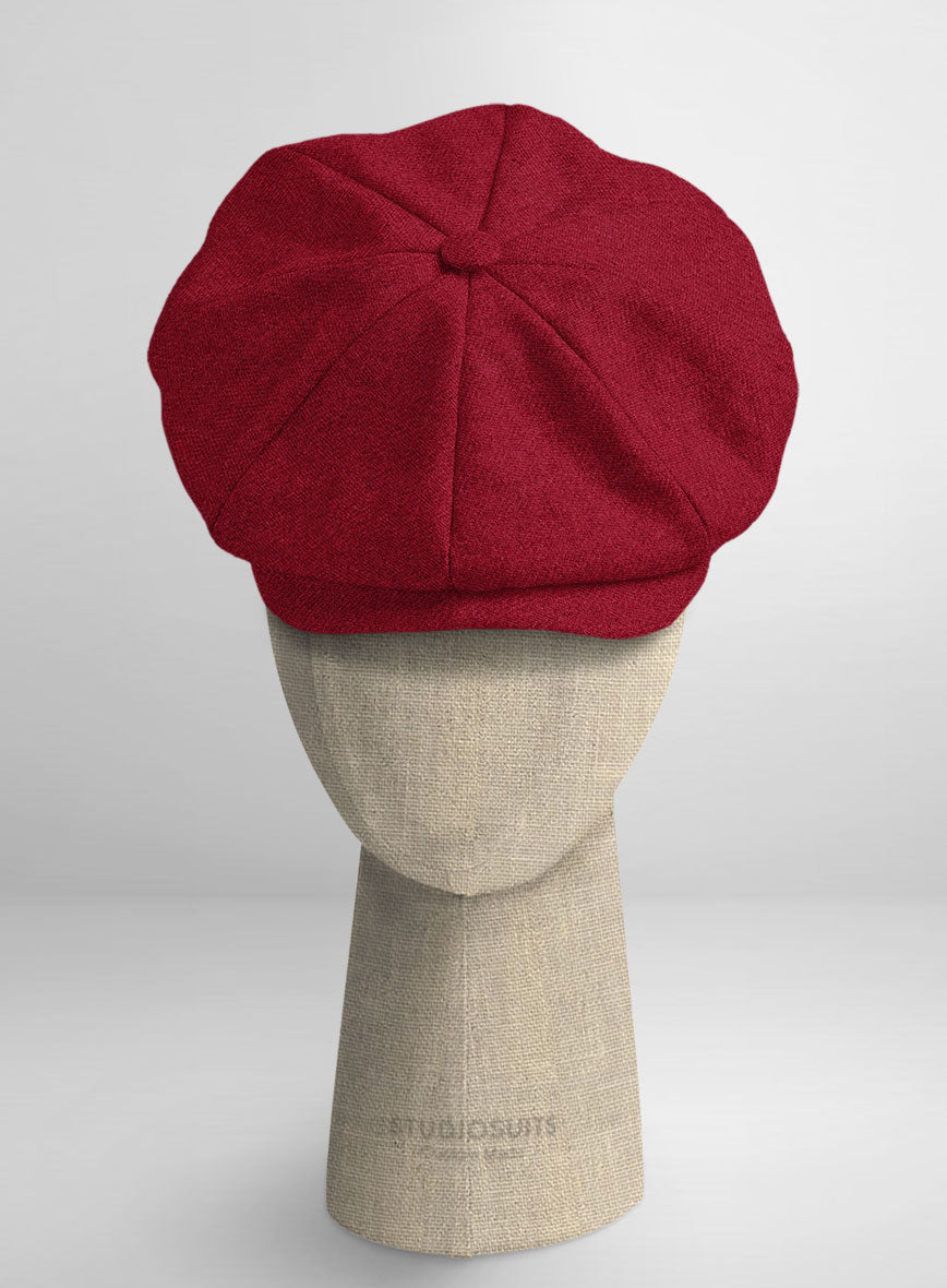 Naples Red Tweed Newsboy Cap - StudioSuits