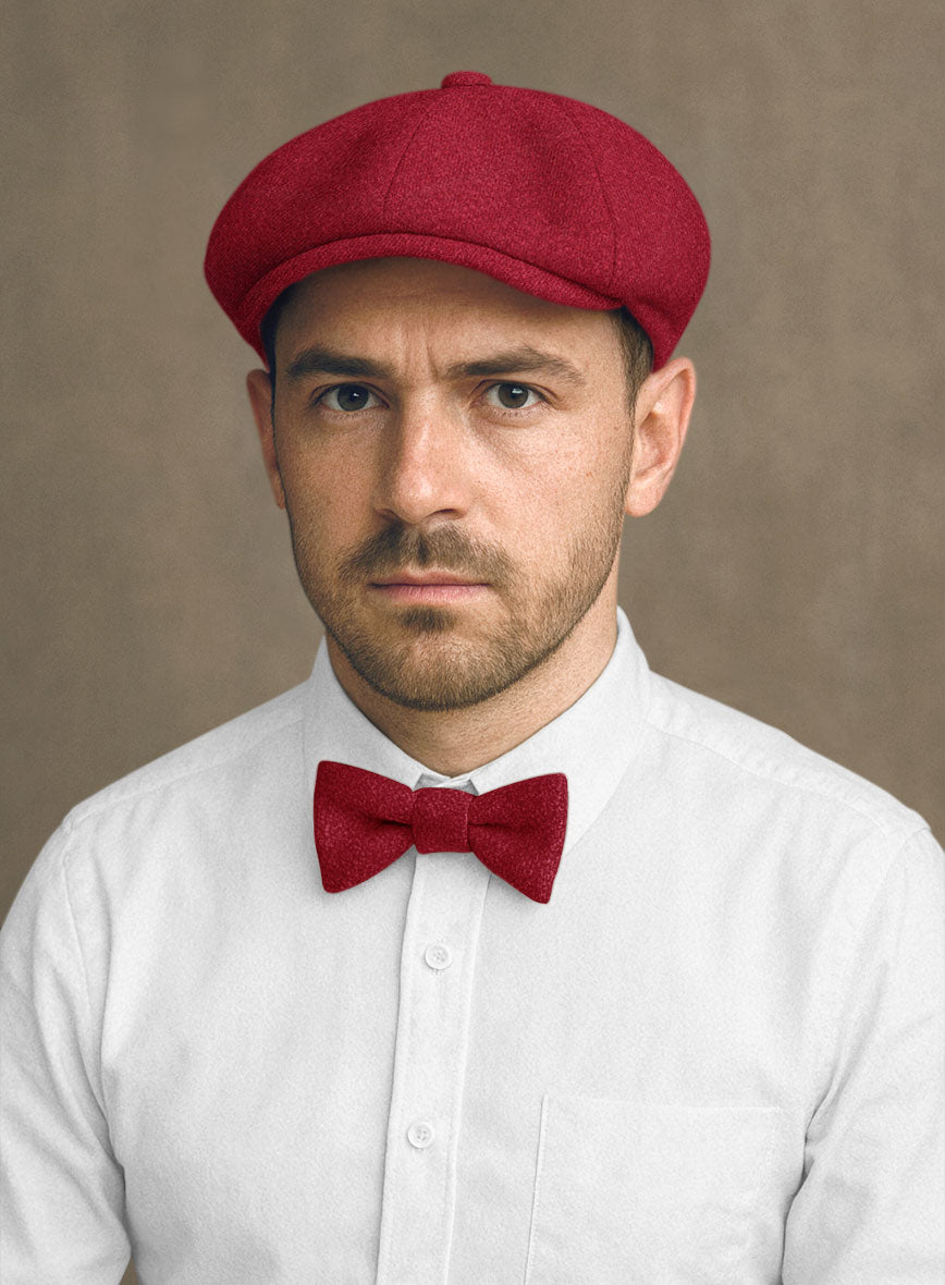 Naples Red Tweed Newsboy Cap - StudioSuits