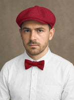 Naples Red Tweed Newsboy Cap - StudioSuits
