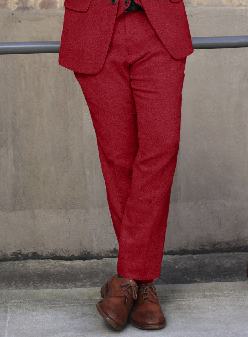 Naples Red Tweed Pants – StudioSuits