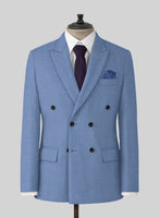 Naples Retro Blue Tweed Jacket - StudioSuits