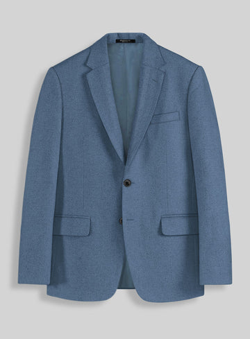Naples Retro Blue Tweed Jacket - StudioSuits