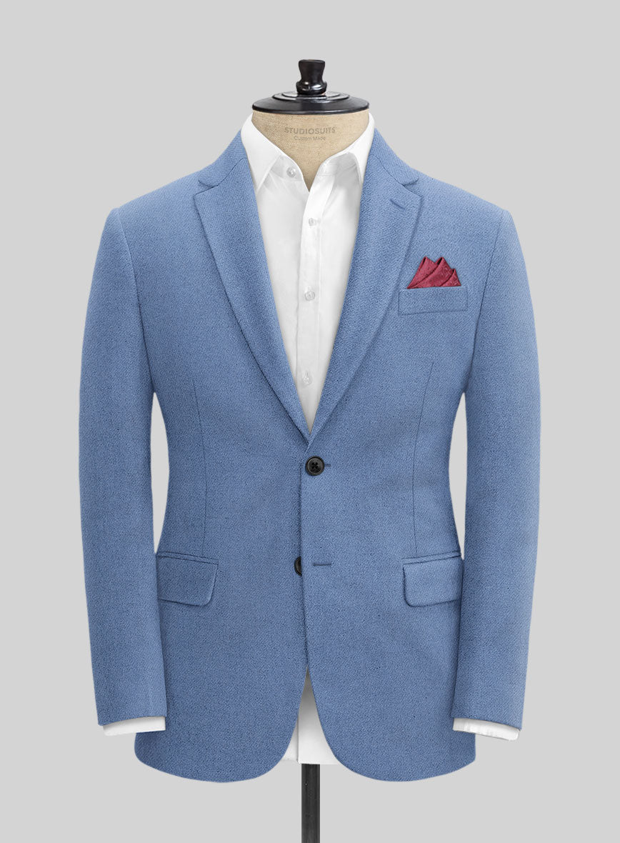 Naples Retro Blue Tweed Jacket - StudioSuits