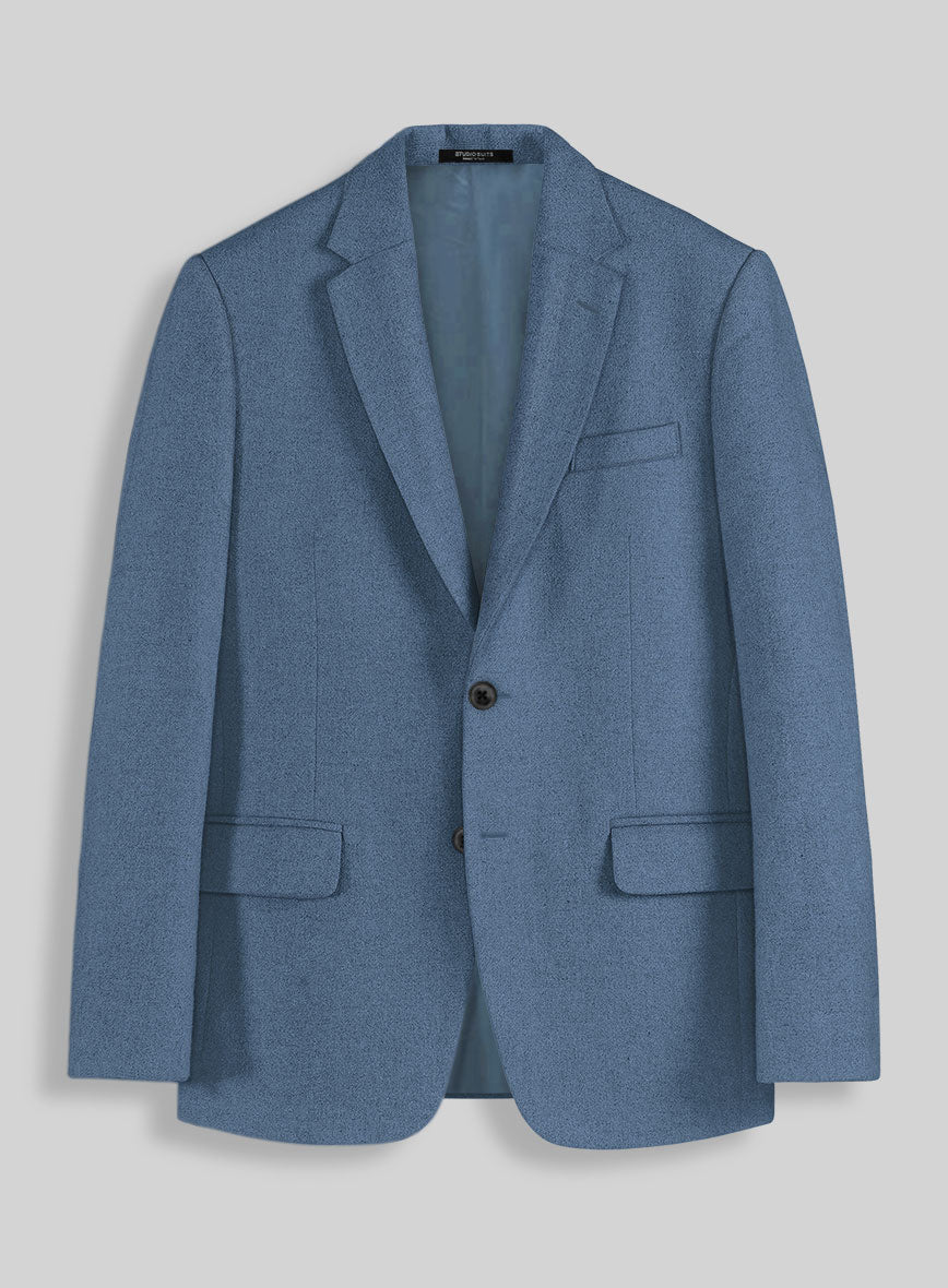 Naples Retro Blue Tweed Suit - StudioSuits