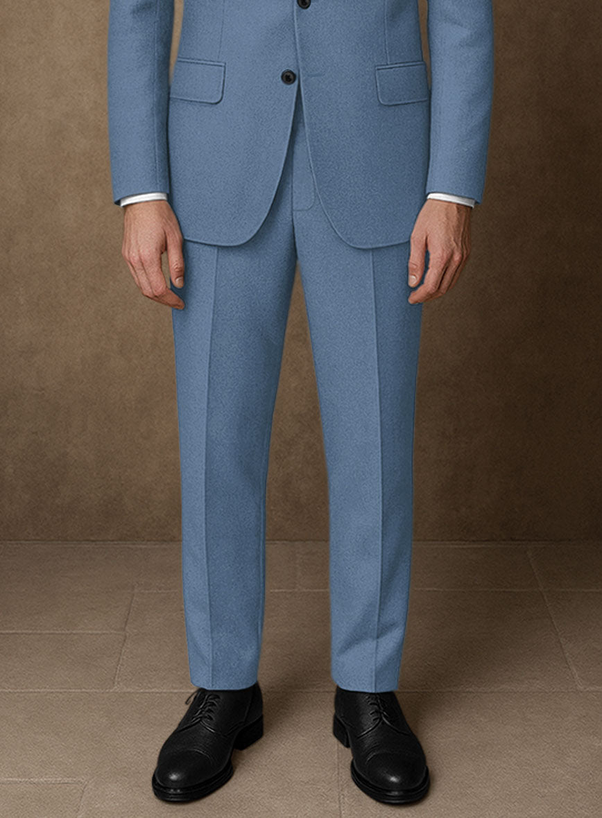 Naples Retro Blue Tweed Suit - StudioSuits