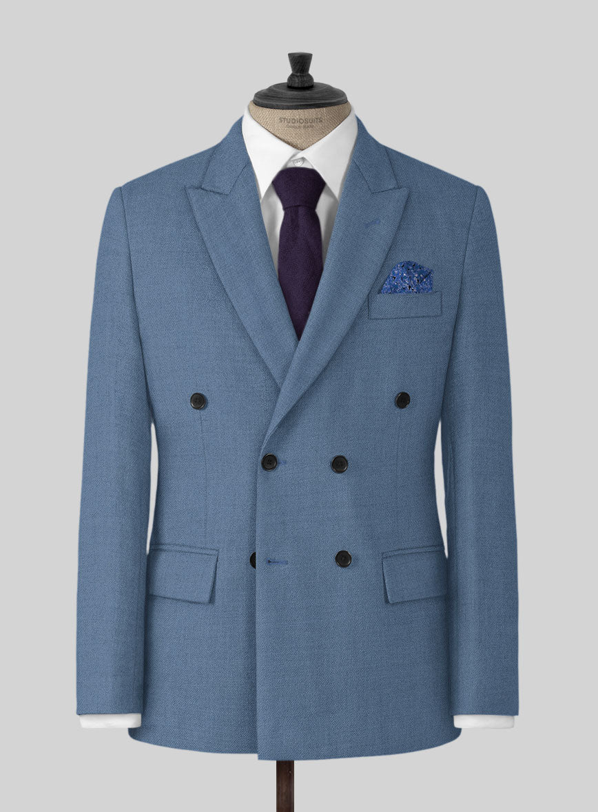 Naples Retro Blue Tweed Suit - StudioSuits